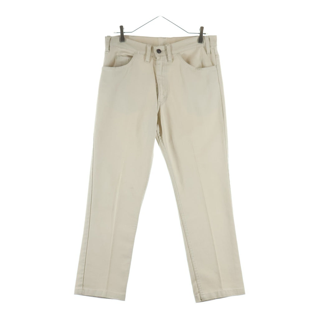 Levi's(リーバイス) 60-70S VINTAGE 518 STA-PREST ヴィンテージ スタプレ カツラギ ボタン裏刻印10 42TALONジッパー BIG E ジップフライストレートパンツ ホワイト