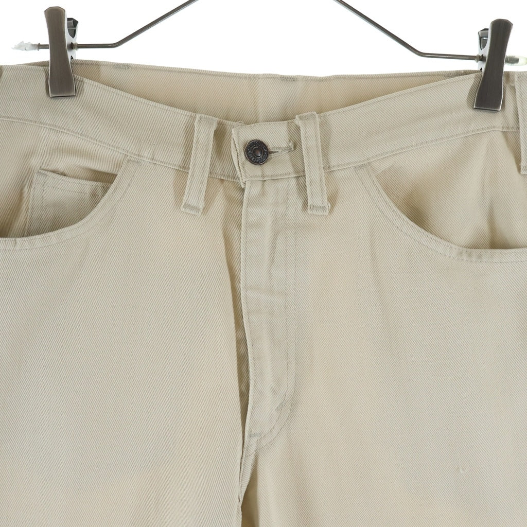 Levi's(リーバイス) 60-70S VINTAGE 518 STA-PREST ヴィンテージ スタプレ カツラギ ボタン裏刻印10 42TALONジッパー BIG E ジップフライストレートパンツ ホワイト