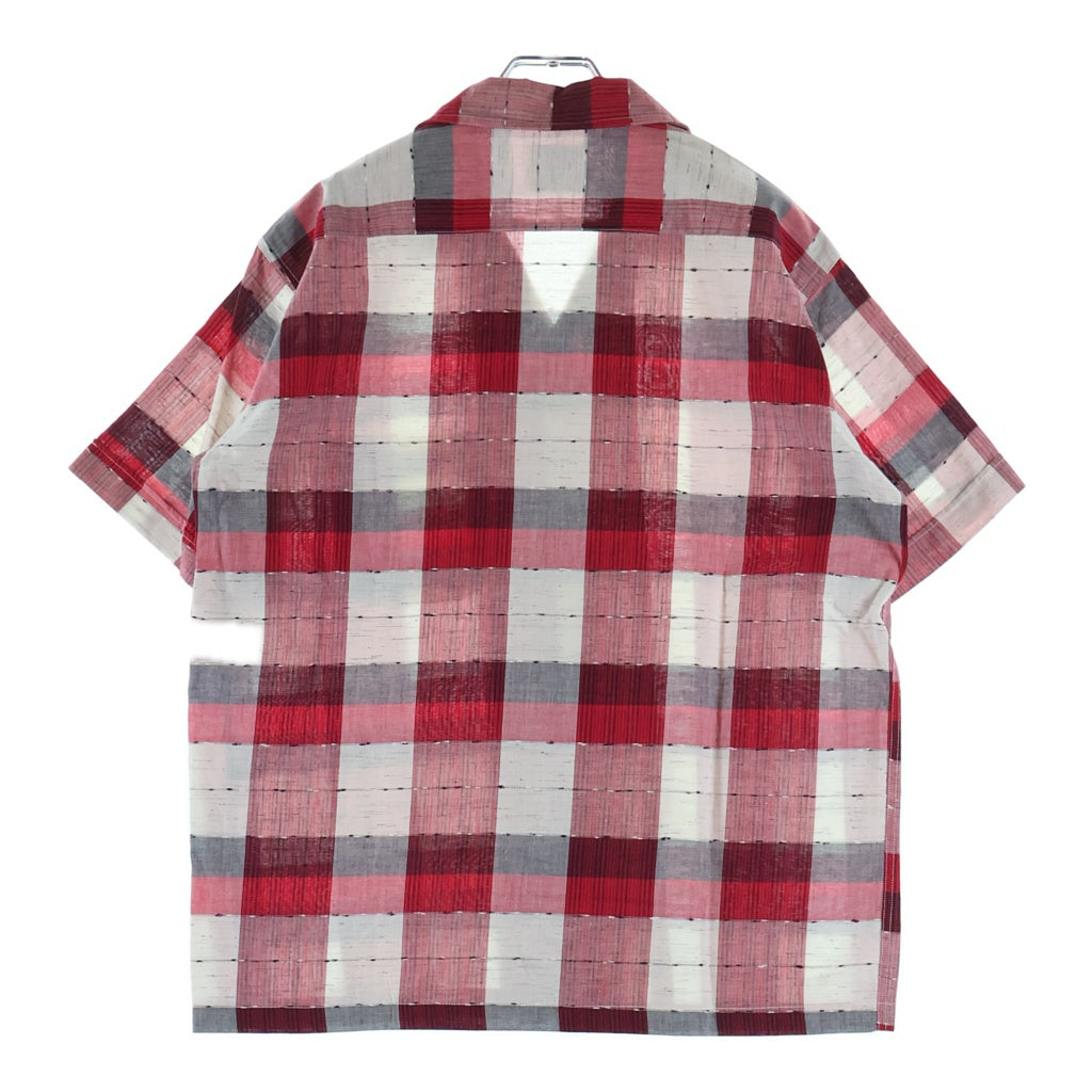 VINTAGE(ヴィンテージ) 60-70S VINTAGE PRINCETON SPORTSWEAR S/S PLAID SHIRT ヴィンテージ プリンストンスポーツウェアー チェック柄 半袖オープンカラーシャツ レッド/ホワイト