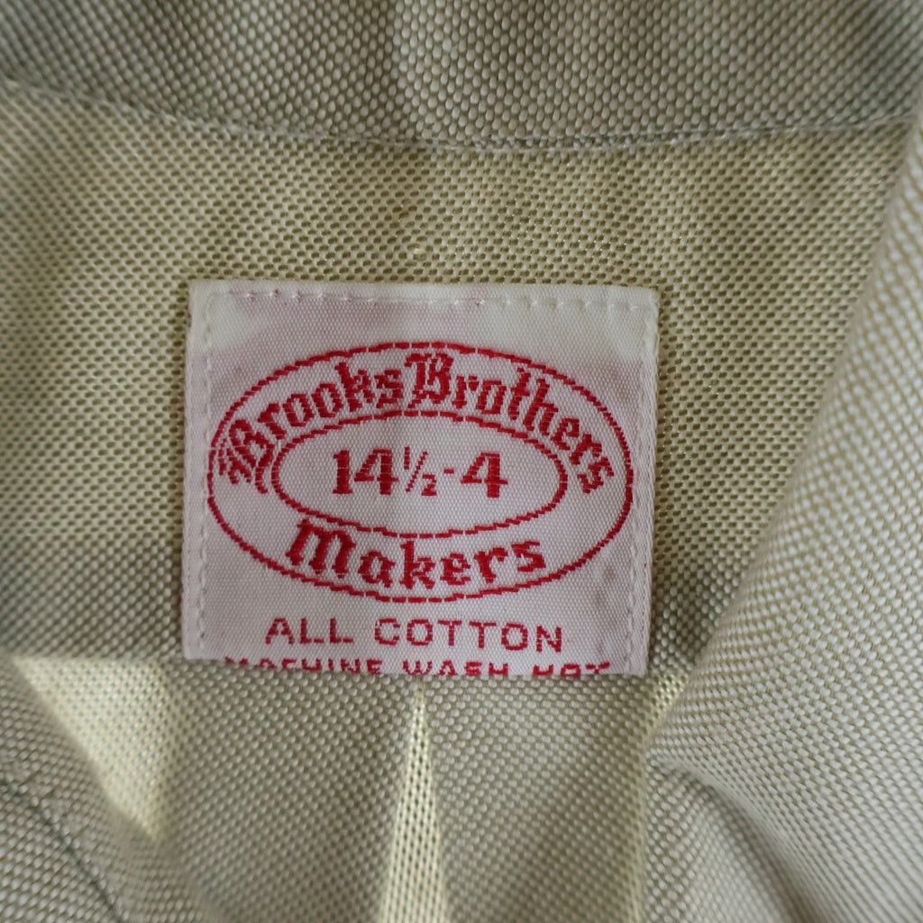 BROOKS BROTHERS(ブルックス ブラザーズ) 60-70S VINTAGE MAKERS 6 BUTTON SHIRT ヴィンテージ 6ボタン 長袖ボタンダウンシャツ アイボリー