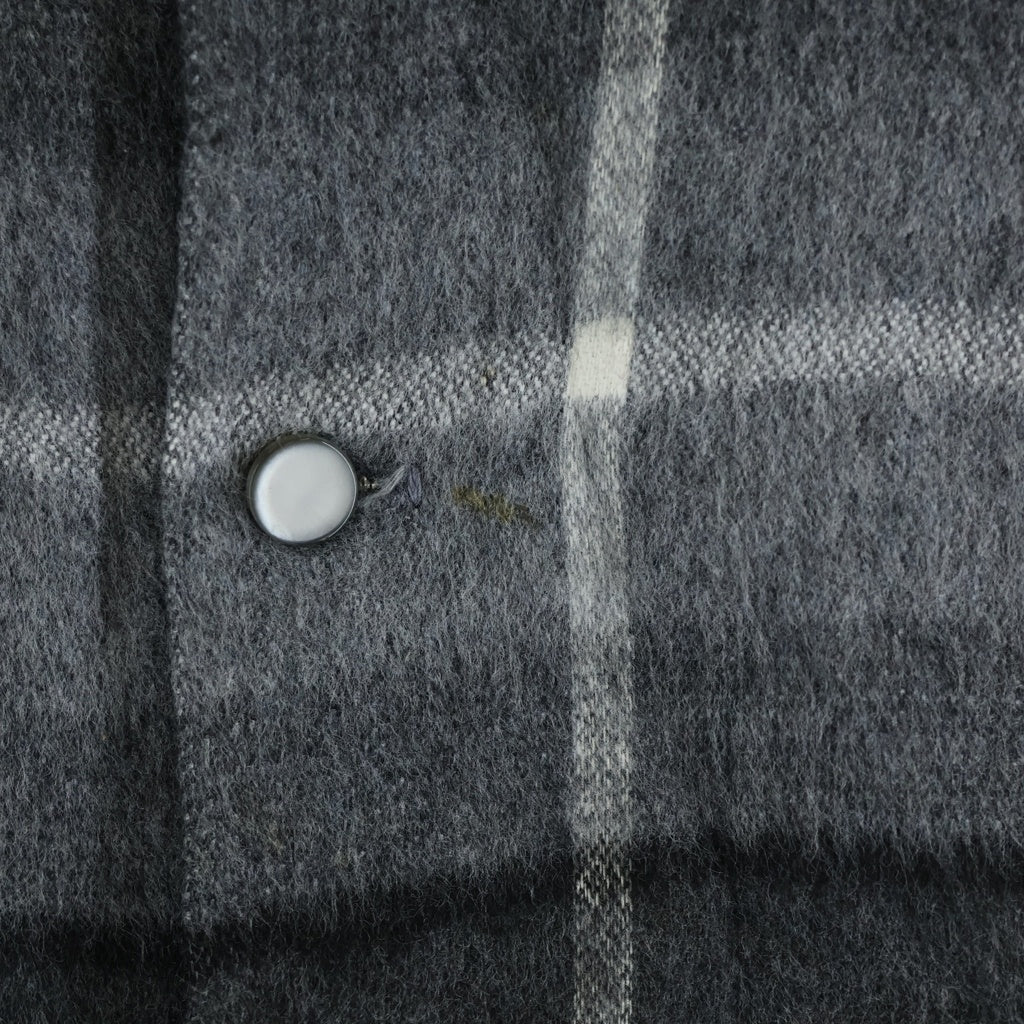 VINTAGE(ヴィンテージ) 50S VINTAGE SIR GUY S/S PLAIND WOOL SHIRT ヴィンテージ イタリアンカラー チェック柄 半袖ウールシャツ グレー
