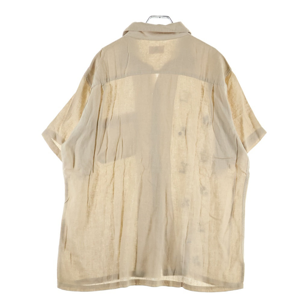 VINTAGE(ヴィンテージ) 50S VINTAGE ARROW S/S RAYON SHIRT ヴィンテージ アロー 盾タグ 刺繍デザイン 半袖レーヨンシャツ ベージュ