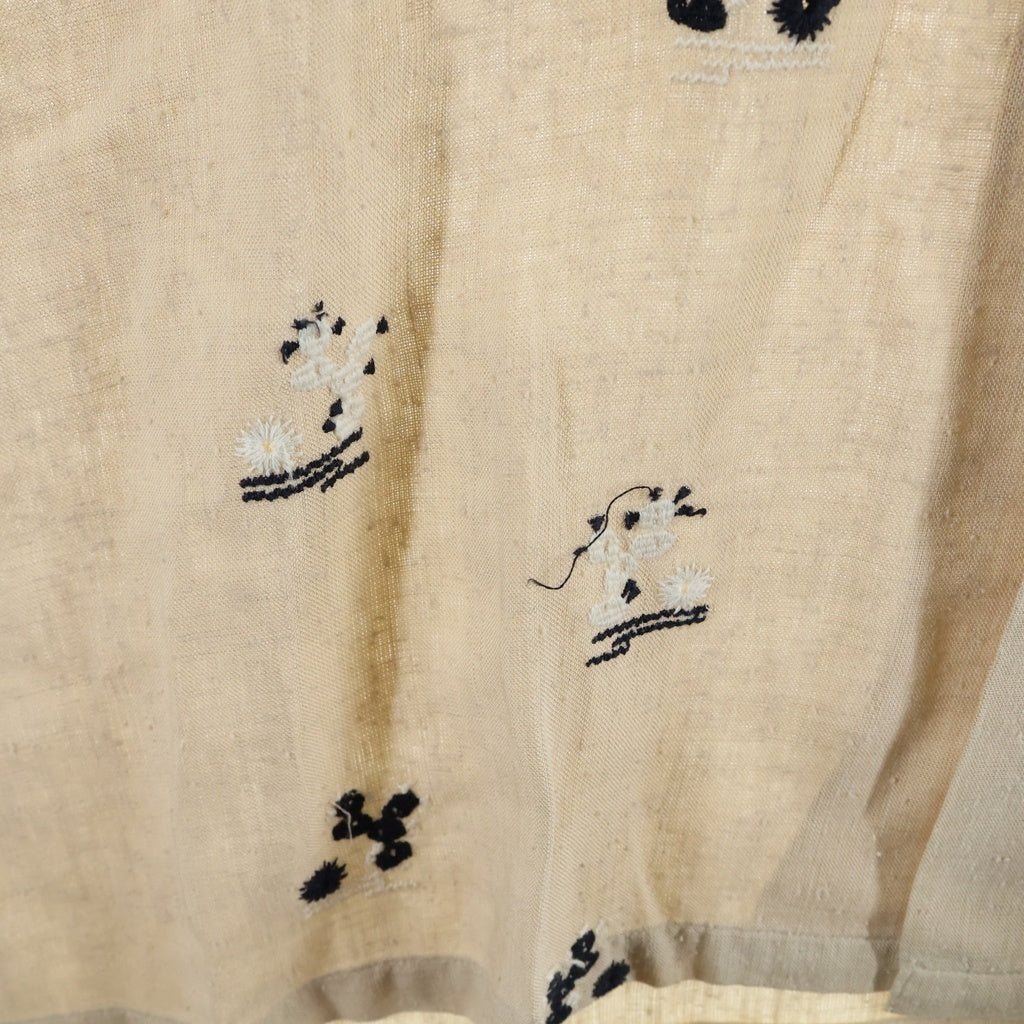 VINTAGE(ヴィンテージ) 50S VINTAGE ARROW S/S RAYON SHIRT ヴィンテージ アロー 盾タグ 刺繍デザイン 半袖レーヨンシャツ ベージュ