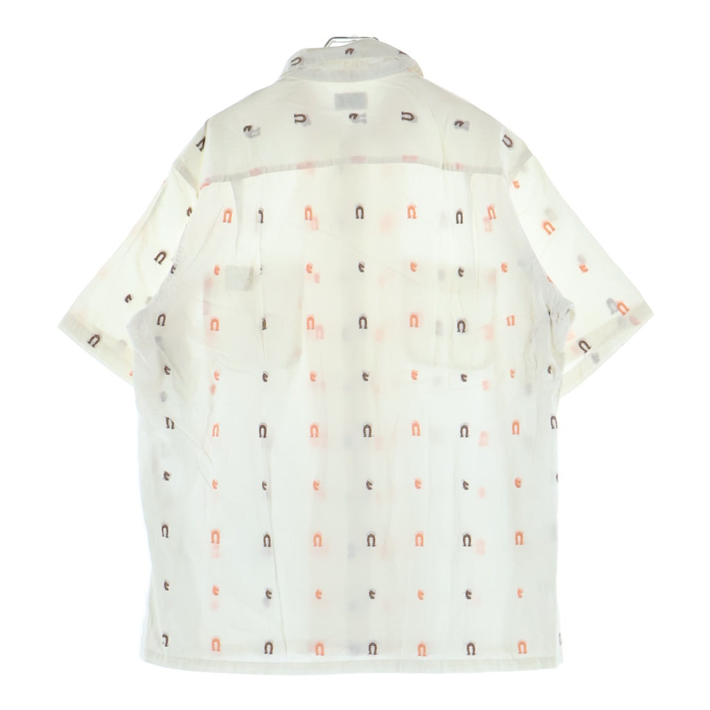 McGREGOR(マクレガー) 50S VINTAGE S/S OPEN COLLAR SHIRT ヴィンテージ 総柄デザイン ボックス 半袖オープンカラー 開襟シャツ ホワイト