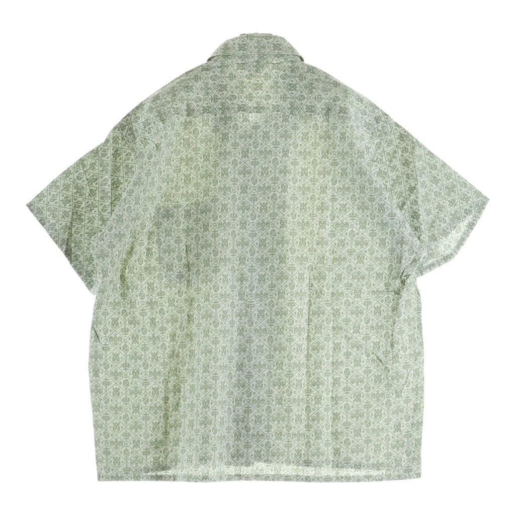 VINTAGE(ヴィンテージ) 50-60S VINTAGE DEADSTOCK CALIFOLNIA S/S OPEN COLLAR SHIRT ヴィンテージ 三角タグ USA製 総柄 半袖オープンカラー 開襟シャツ グリーン