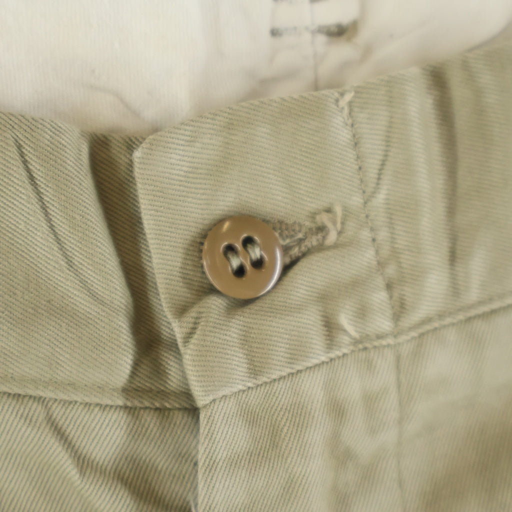 VINTAGE(ヴィンテージ) 60S VINTAGE U.S.ARMY CHINO TROUSERS ヴィンテージ ユーエスアーミー 米軍 RAPIDジッパー ジップフライチノパンツ カーキ