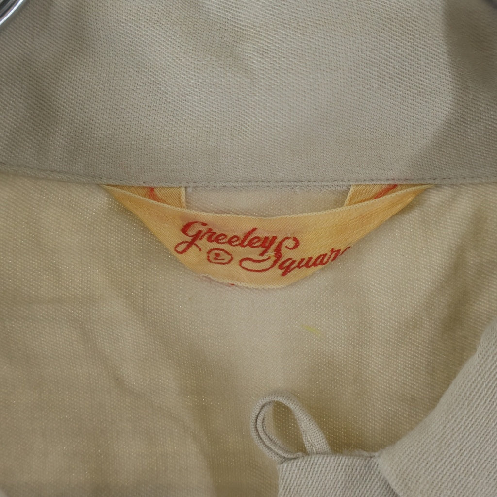 VINTAGE(ヴィンテージ) 50-60S VINTAGE GREELEY SQUARE RAYON GABARDINE L/S OPEN COLLAR SHIRT ヴィンテージ レーヨンギャバジン 長袖オープンカラー 開襟シャツ アイボリー