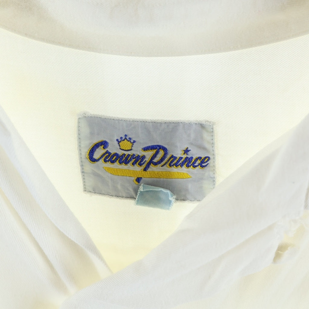 VINTAGE(ヴィンテージ) 50-60S CROWN PRINCE RAYON GABARDINE S/S BOWLING SHIRT ヴィンテージ レーヨンギャバジン 半袖ボーリングシャツ ホワイト
