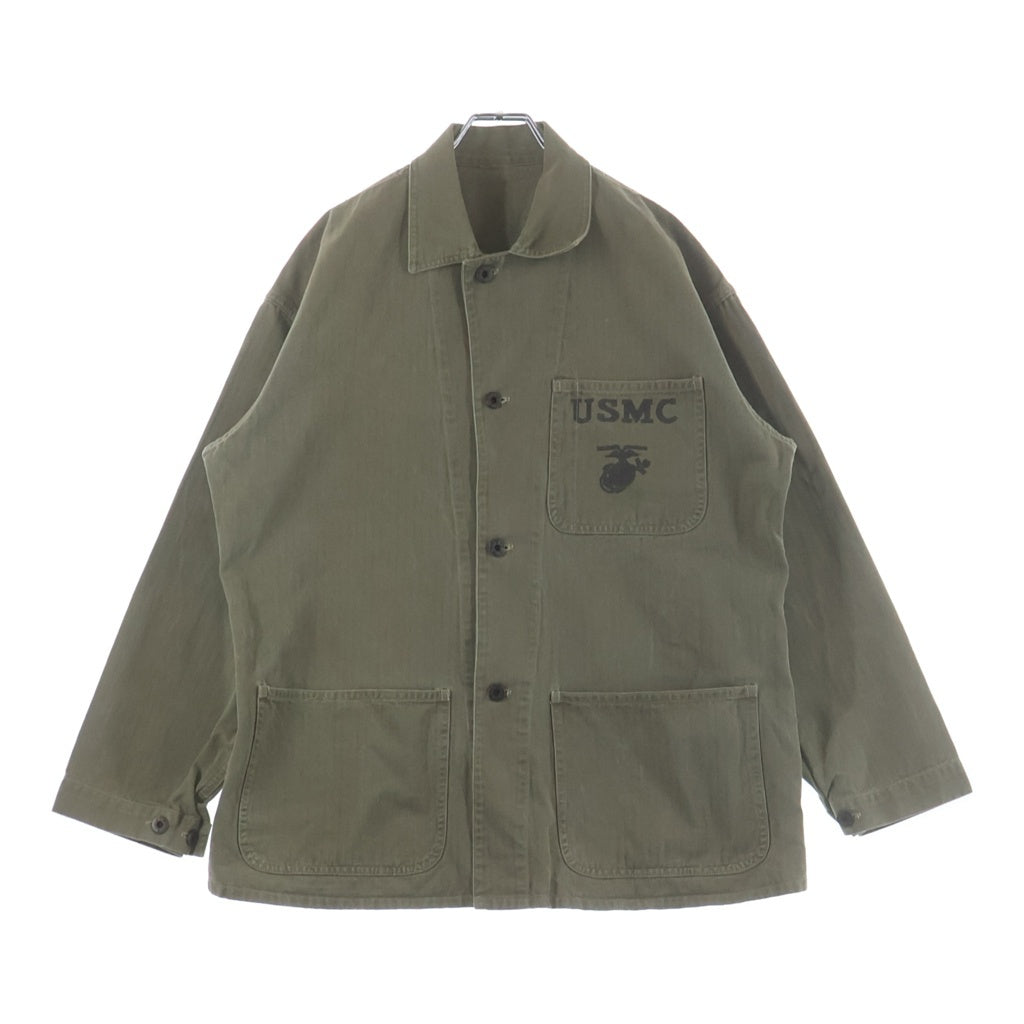 VINTAGE(ヴィンテージ) 40S VINTAGE USMC P-41 HBT JACKET ヴィンテージ ユーエスエムシー 米海兵隊 ステンシル ヘリンボーン ユーティリティジャケット カーキ