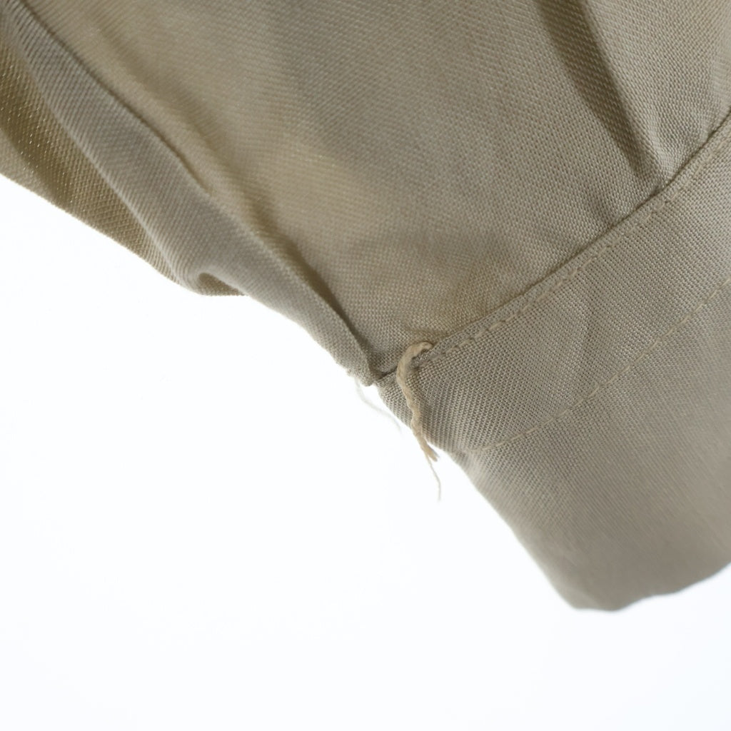 VINTAGE(ヴィンテージ) 60S VINTAGE PALM SPRINGS RAYON L/S OPEN COLLAR SHIRT ヴィンテージ レーヨン フロント刺繍 長袖オープンカラー 開襟シャツ ベージュ