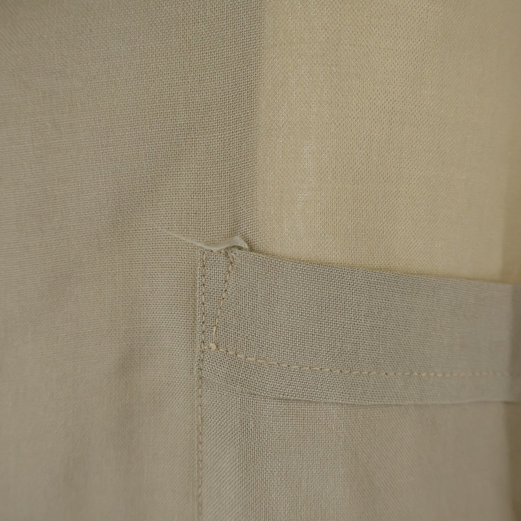 VINTAGE(ヴィンテージ) 60S VINTAGE PALM SPRINGS RAYON L/S OPEN COLLAR SHIRT ヴィンテージ レーヨン フロント刺繍 長袖オープンカラー 開襟シャツ ベージュ