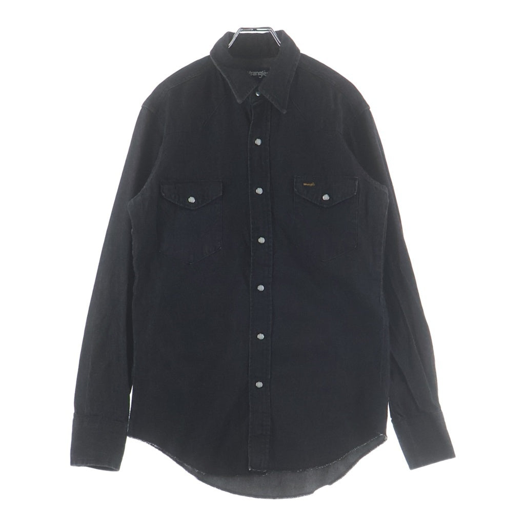 Wrangler(ラングラー) 80S VINTAGE 70127BK ヴィンテージ USA製 先染め 長袖デニムウェスタンシャツ ブラック