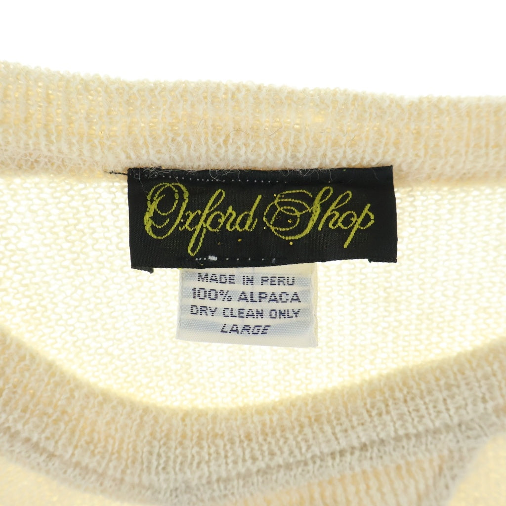 VINTAGE(ヴィンテージ) 80S VINTAGE OXFORD SHOP ALPACA KNIT SWEATER ヴィンテージ アルパカニット 長袖クルーネックセーター アイボリー