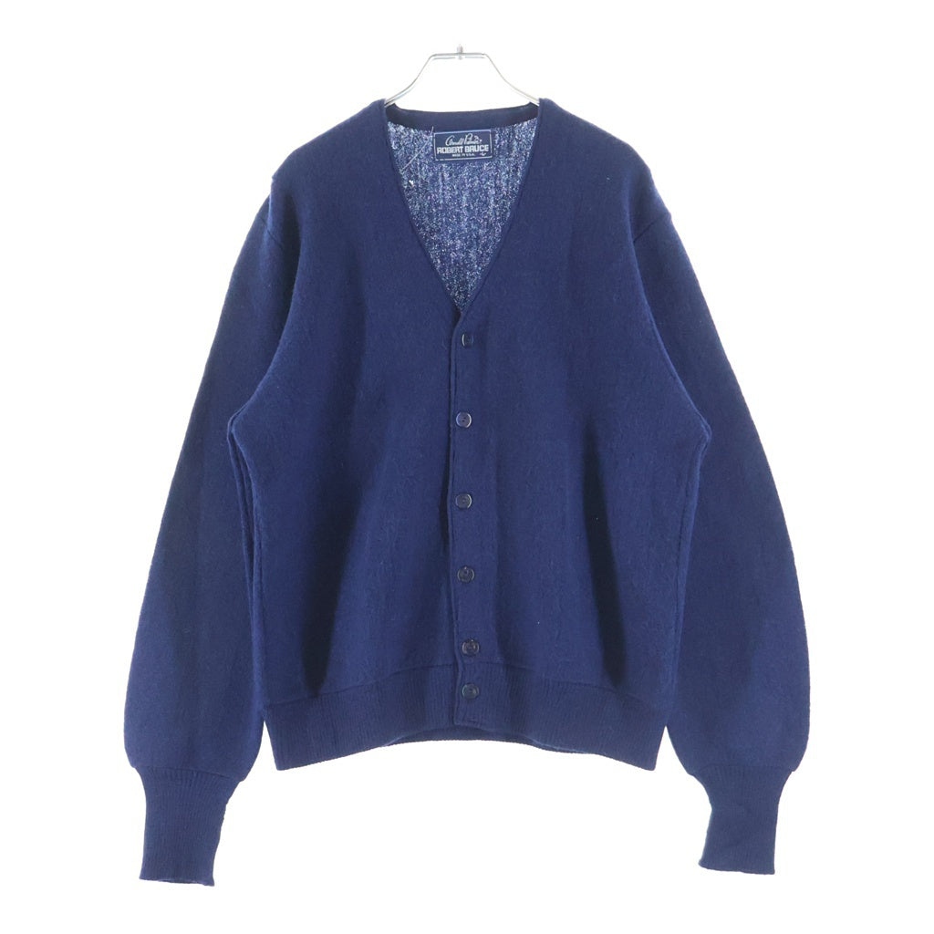VINTAGE(ヴィンテージ) 80S VINTAGE DEADSTOCK ARNORD PALMER ROBERT BRUCE ALPACA WOOL CARDIGAN ヴィンテージ USA製 アルパカウール ニットカーディガン ブルー