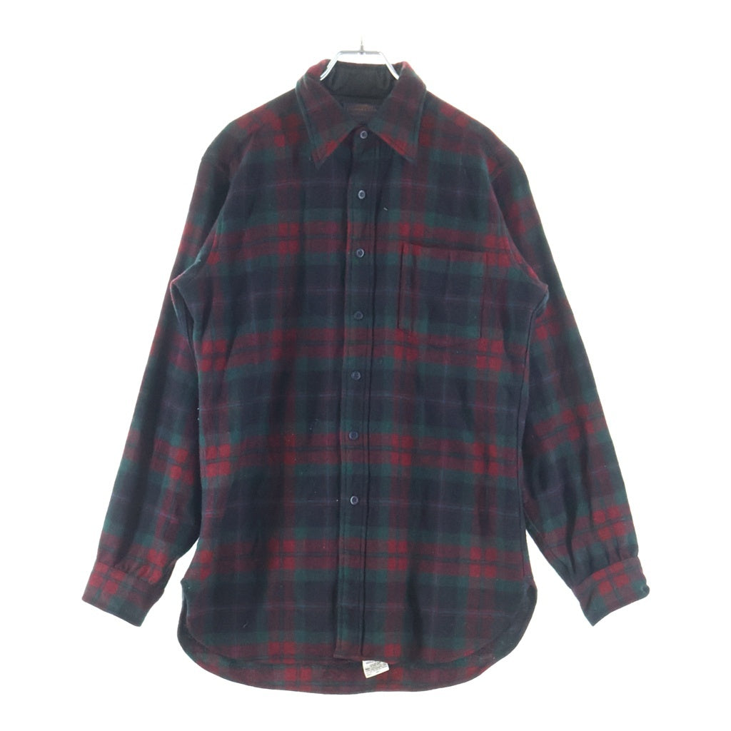 PENDLETON(ペンドルトン) 70S VINTAGE L/S CHECK WOOL BOARD SHIRT ヴィンテージ USA製 チェック柄 長袖ウール ボードシャツ レッド/グリーン