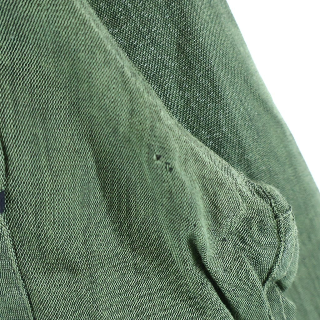 VINTAGE(ヴィンテージ) 60S VINTAGE L/S OPEN COLLAR SHIRT ヴィンテージ ポケットデザイン リネン 長袖オープンカラー 開襟シャツ グリーン