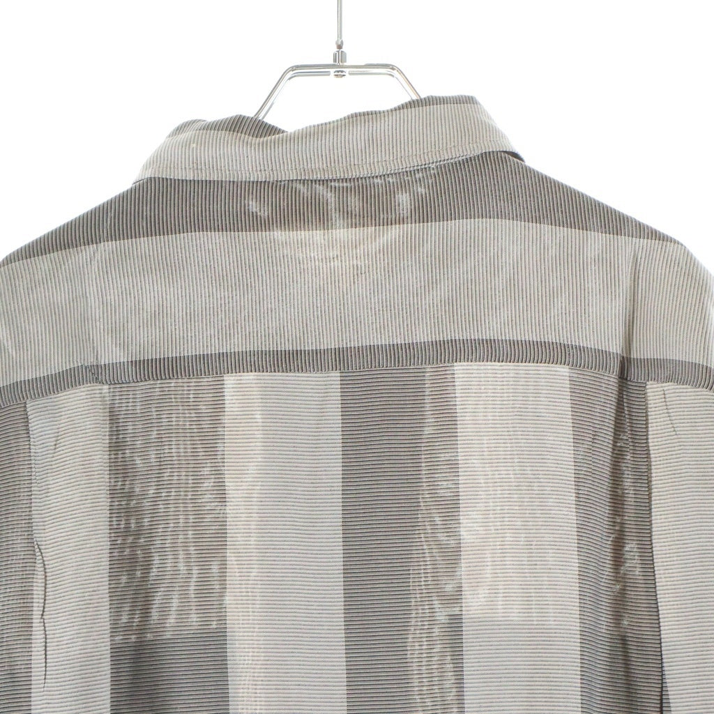 VINTAGE(ヴィンテージ) 60S VINTAGE L/S OPEN COLLAR SHIRT ヴィンテージ ストライプデザイン 長袖オープンカラー 開襟シャツ グレー