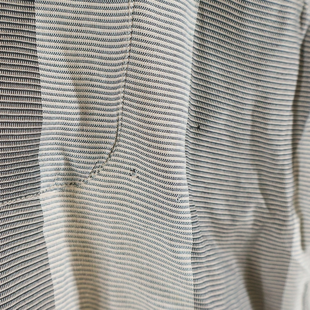 VINTAGE(ヴィンテージ) 60S VINTAGE L/S OPEN COLLAR SHIRT ヴィンテージ ストライプデザイン 長袖オープンカラー 開襟シャツ グレー