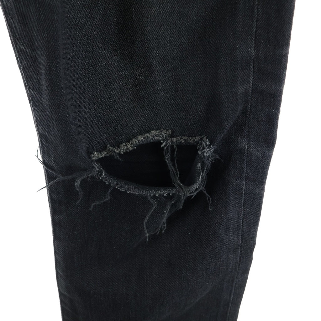 SAINT LAURENT PARIS(サンローランパリ) 14AW エディ期 クラッシュ加工 スキニーデニムパンツ ブラック 362284
