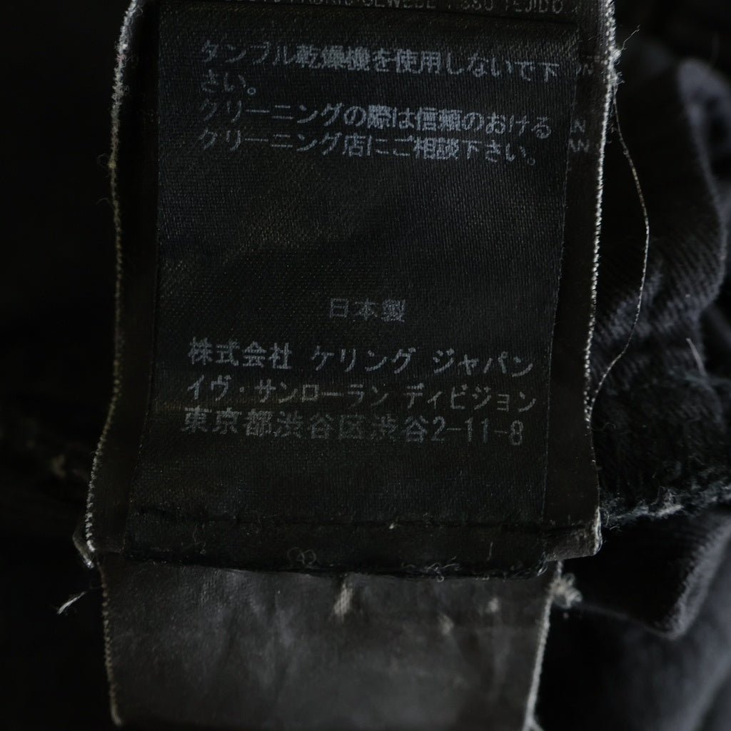 SAINT LAURENT PARIS(サンローランパリ) 14AW エディ期 クラッシュ加工 スキニーデニムパンツ ブラック 362284