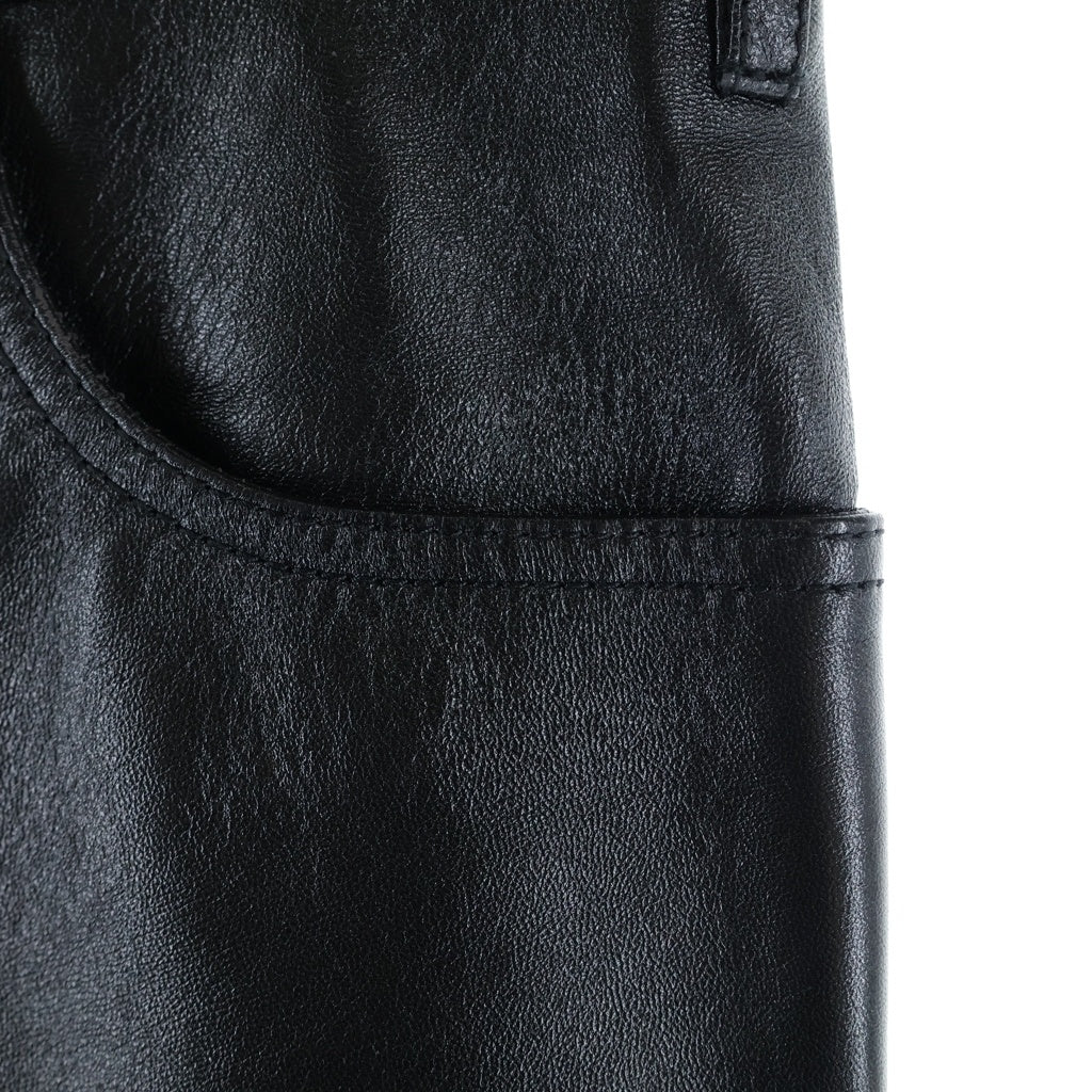 CELINE(セリーヌ) 19SS LAMBSKIN LEATHER SKINNY PANTS ラムスキン レザースキニーパンツ ブラック 2G022276D