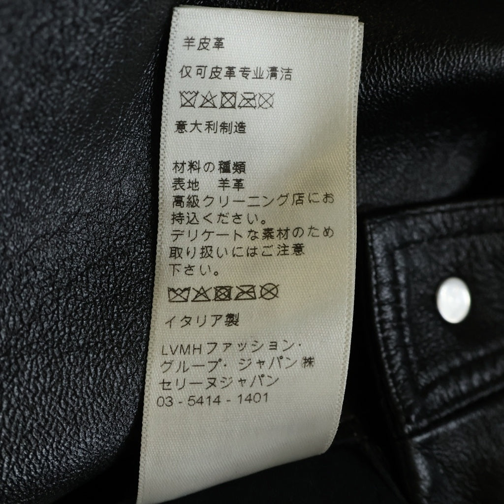 CELINE(セリーヌ) 19SS LAMBSKIN LEATHER SKINNY PANTS ラムスキン レザースキニーパンツ ブラック 2G022276D