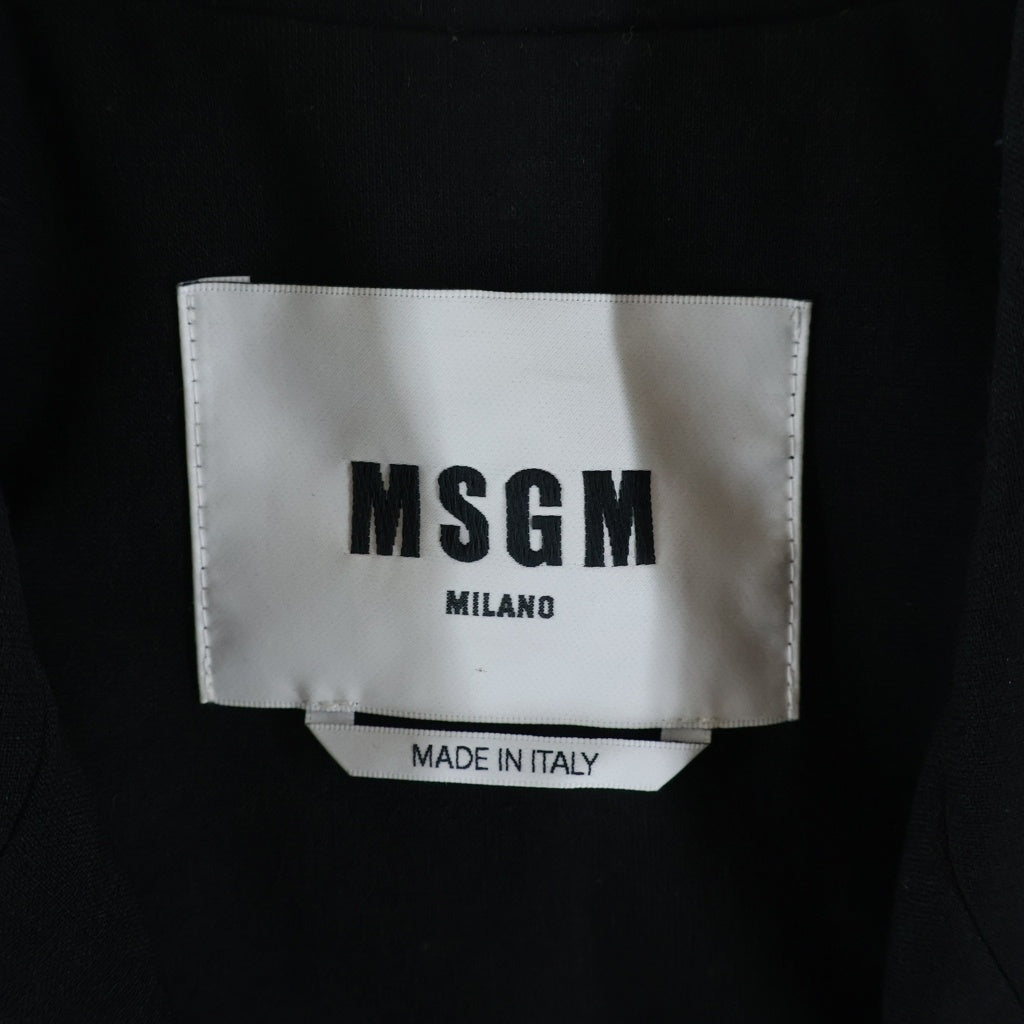 MSGM(エムエスジーエム) 24SS フローラルプリント ダブルブレストジャケット ブラック 3641MDG26X