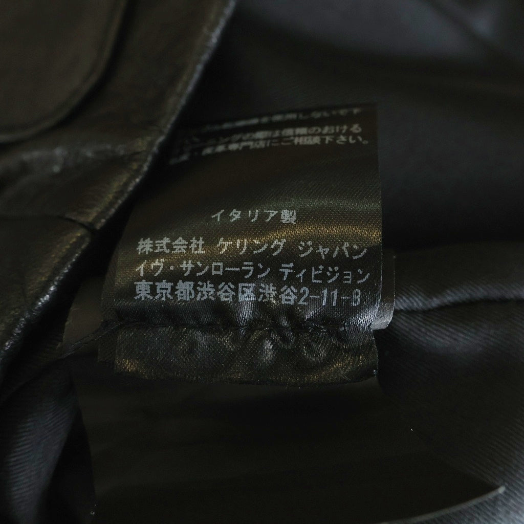 SAINT LAURENT PARIS(サンローランパリ) 3B ステンカラー ラムレザージャケット ブラック 389371 Y5KQ1
