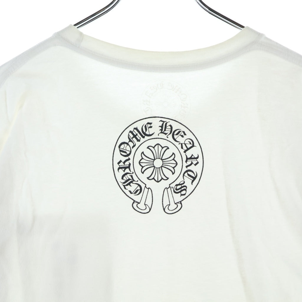 CHROME HEARTS(クロムハーツ) CH TEE サイドTバー スクロールロゴ クルーネック半袖ポケットTシャツ カットソー ホワイト