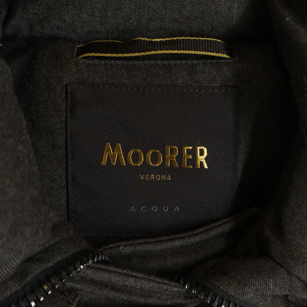 MOORER(ムーレー) FLORIO-LL フローリオ カシミヤ ウール フーデッドダウンジャケット ブラウン