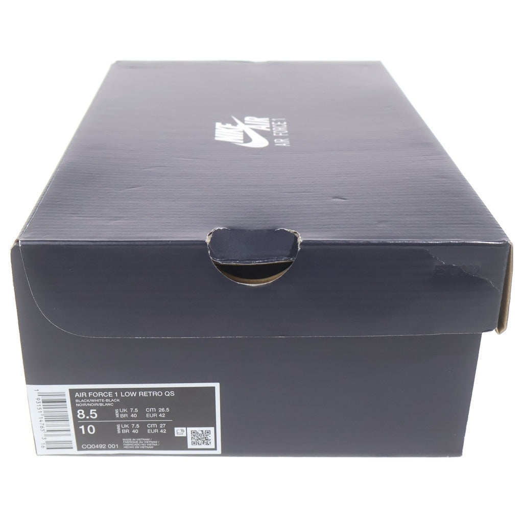 NIKE(ナイキ) AIR FORCE 1 LOW QS エアフォース 1 ローカットスニーカー ブラック/ホワイト US8.5/26.5cm CQ0492-001