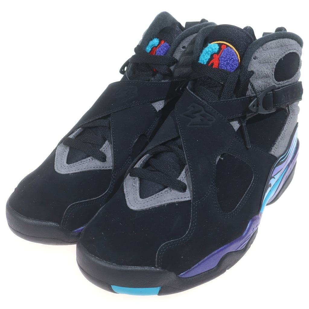 NIKE(ナイキ) AIR JORDAN 8 RETRO AQUA エアジョーダン 8 アクア ハイカットスニーカー ブラック US8.5/26.5cm 305381-006
