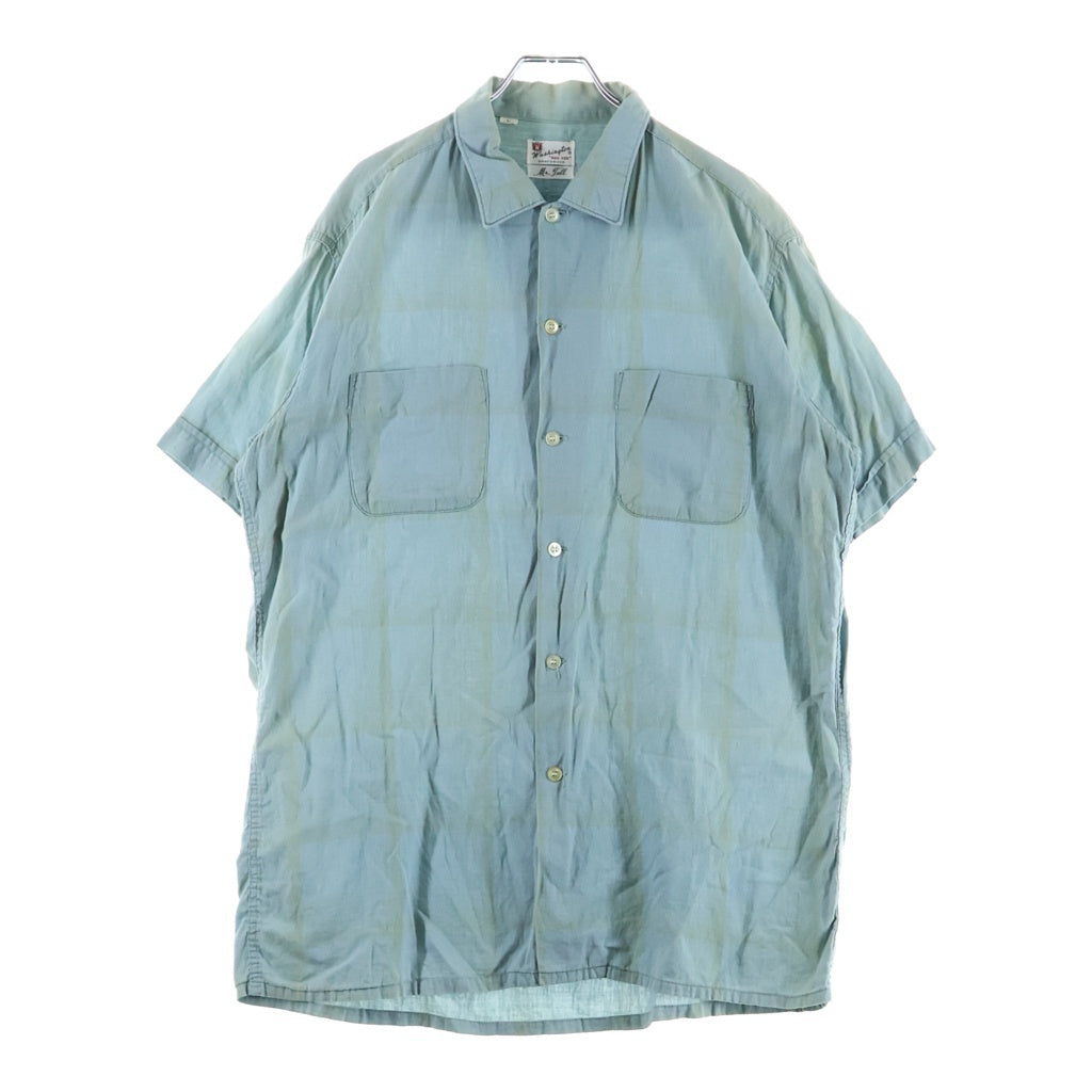 VINTAGE(ヴィンテージ) 60S VINTAGE WASHINGTON DEE CEE S/S OMBRE CHECK SHIRT ヴィンテージ USA製 半袖オンブレチェックシャツ ブルー