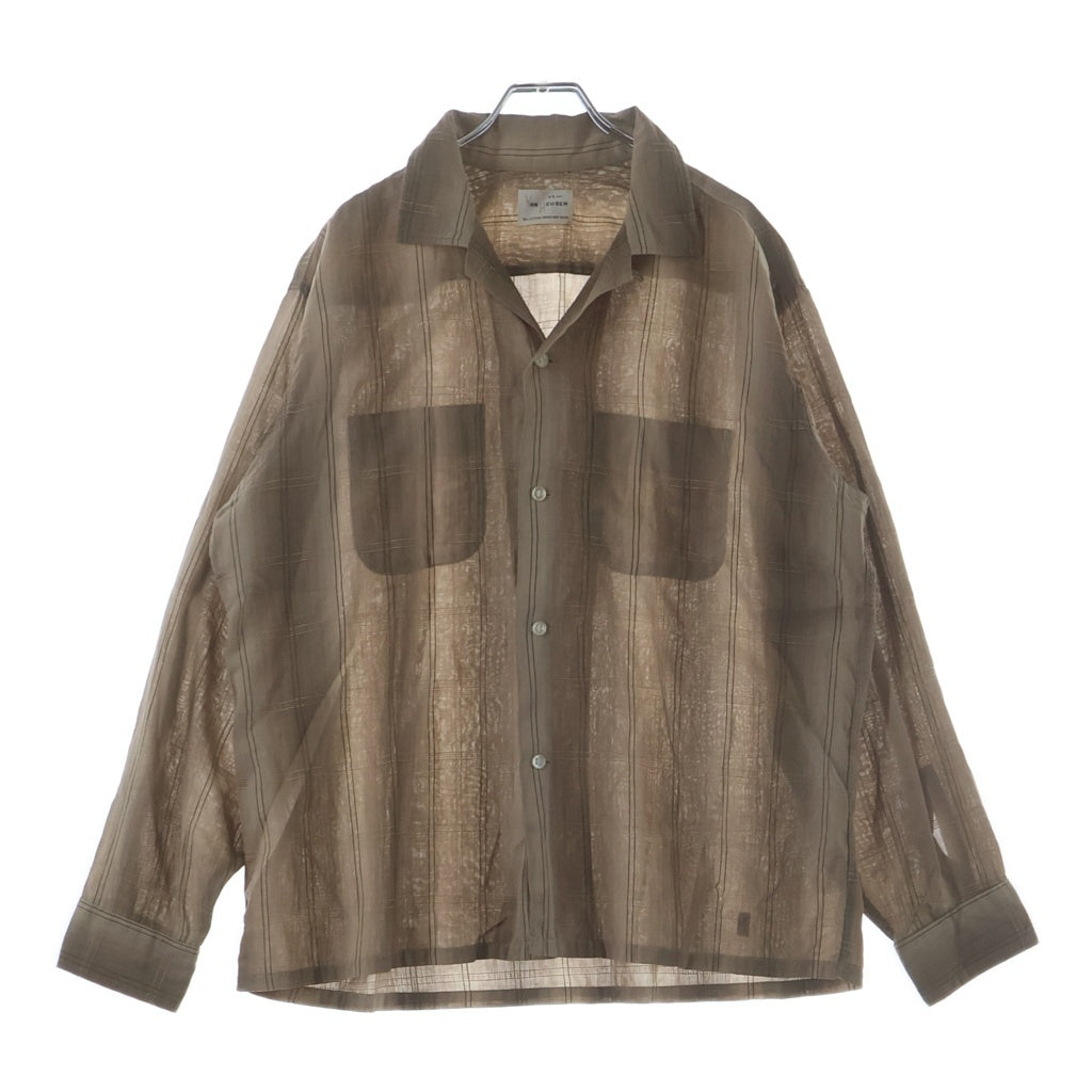 VINTAGE(ヴィンテージ) 60S VINTAGE VAN HEUSEN L/S CHECK OPEN COLLAR SHIRT ヴィンテージ ヴァンフューゼン チェック柄 長袖オープンカラー 開襟シャツ ブラウン