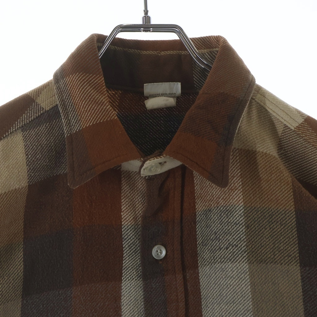VINTAGE(ヴィンテージ) 70S VINTAGE MONTGOMERY WARD L/S FLANNEL SHIRT ヴィンテージ モンゴメリーワード チェック柄 長袖フランネルシャツ ブラウン