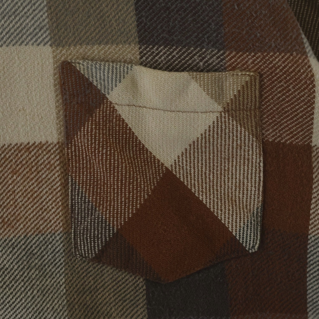 VINTAGE(ヴィンテージ) 70S VINTAGE MONTGOMERY WARD L/S FLANNEL SHIRT ヴィンテージ モンゴメリーワード チェック柄 長袖フランネルシャツ ブラウン
