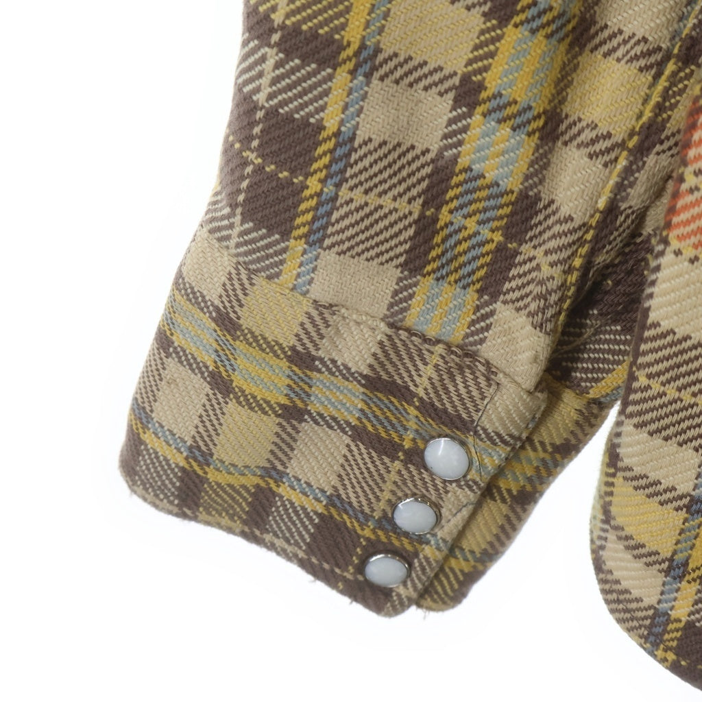 VINTAGE(ヴィンテージ) 70S VINTAGE BIG MAC JC PENNY L/S FLANNEL WESTERN SHIRT ヴィンテージ ビックマック JCペニー チェック柄 長袖フランネル ウェスタンシャツ ブラウン