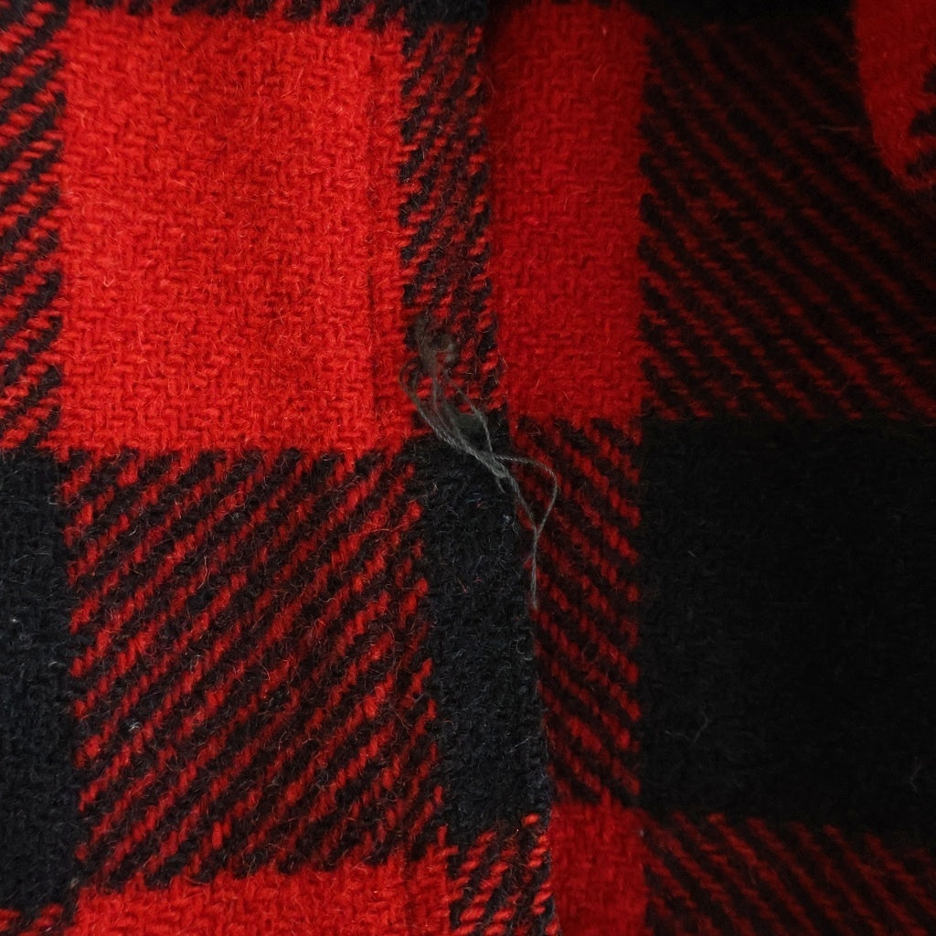 VINTAGE(ヴィンテージ) 50S VINTAGE WINTER KING L/S CHECK WOOL SHIRT ヴィンテージ ウィンターキング マチ付き チェック柄 長袖ウールシャツ レッド/ブラック