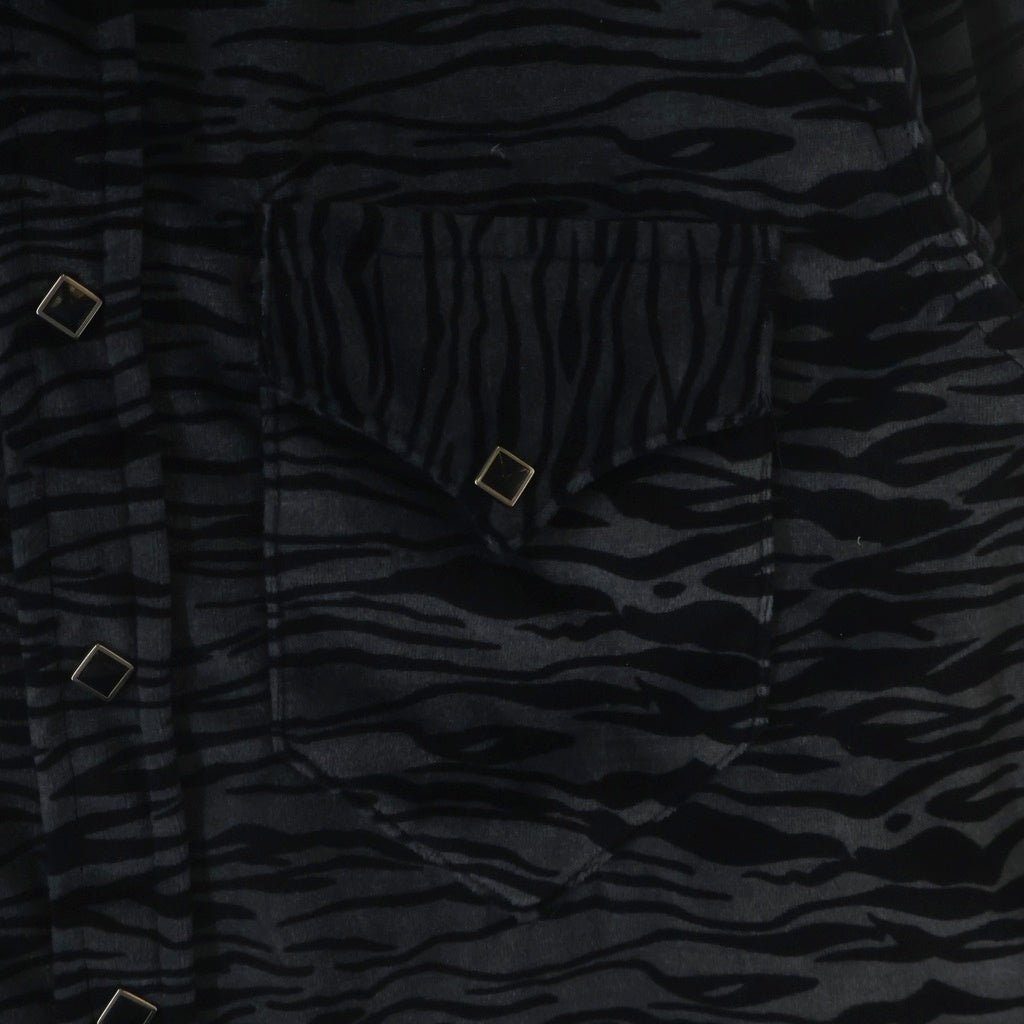 VINTAGE(ヴィンテージ) 60-70S VINTAGE ROCK MOUNT L/S WESTERN SHIRT ヴィンテージ ロックマウント USA製 ベロア 長袖ウェスタンシャツ グレー/ブラック