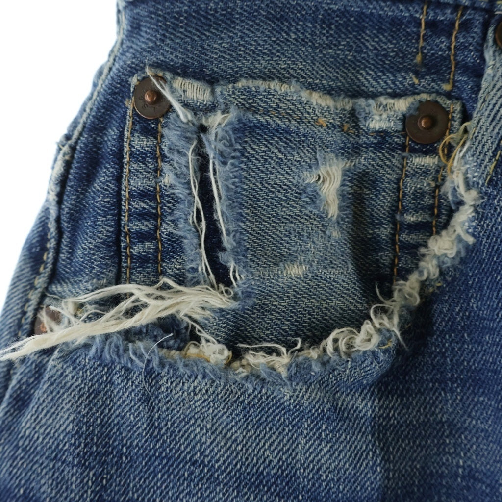 Levi's(リーバイス) 40S VINTAGE NO.2 701 ヴィンテージ BIGE 均等V 片面タブ ボタン裏爪刻印 布パッチ ジップフライ テーパードデニムパンツ インディゴ