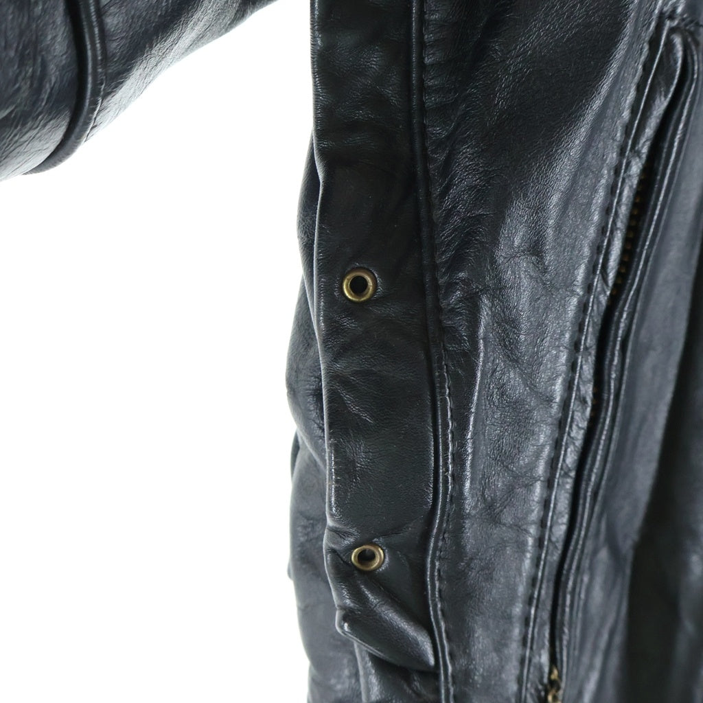 VINTAGE(ヴィンテージ) 60S VINTAGE BATES DOUBLE RIDERS JACKET ヴィンテージ ベイツ 襟ボア TALONジップ 裏地ロゴ総柄 レザー ダブルライダースジャケット ブラック