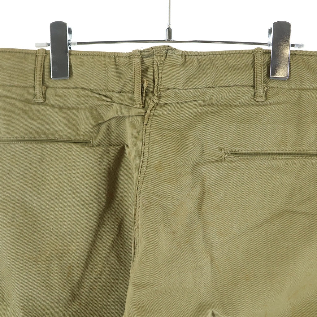 VINTAGE(ヴィンテージ) 40S M-41 U.S.ARMY WOOL-LINED CHINO TROUSERS ヴィンテージ ユーエスアーミー 米国陸軍 ウールライナー付 尿素ボタン ボタンフライ チノパンツ ベージュ