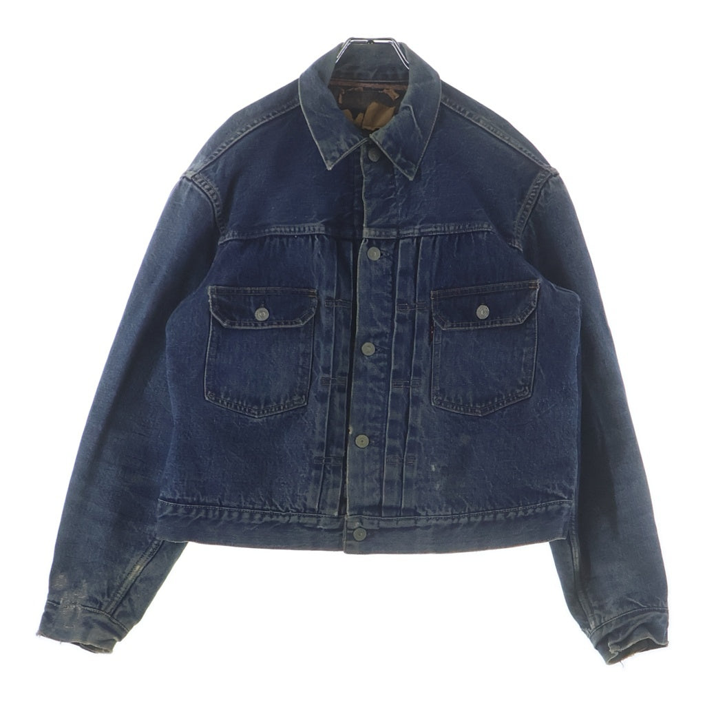 Levi's(リーバイス) 50-60S VINTAGE 517XX ヴィンテージ セカンド ボタン裏刻印なし ハギ付 裏地ブランケット USA製 両面タブ BIGE デニムトラッカージャケット インディゴ