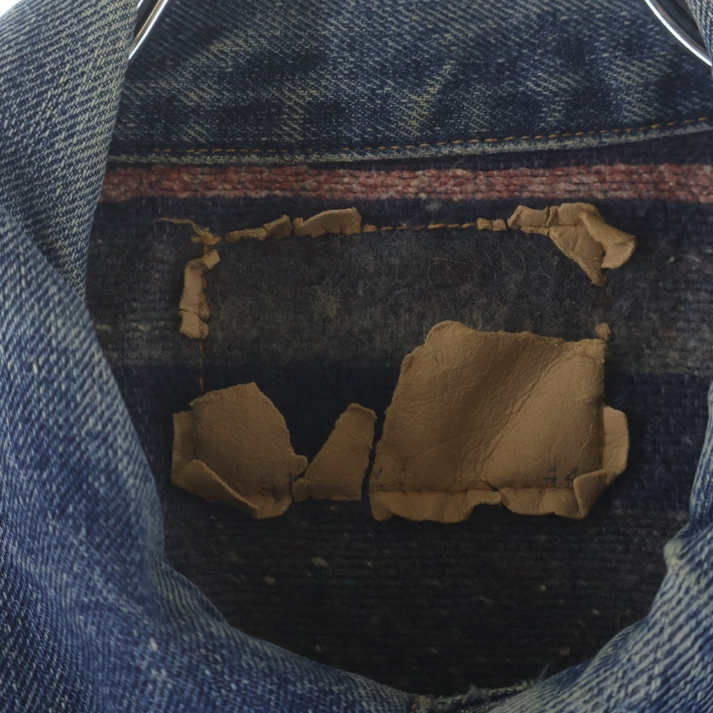 Levi's(リーバイス) 50-60S VINTAGE 517XX ヴィンテージ セカンド ボタン裏刻印なし ハギ付 裏地ブランケット USA製 両面タブ BIGE デニムトラッカージャケット インディゴ