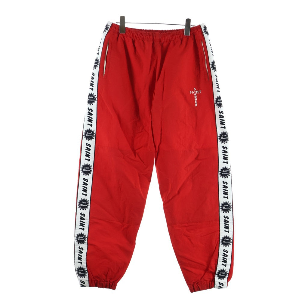 SAINT MICHAEL(セントマイケル) TRACK PANTS SIDE TAPE サイドテープ ナイロン トラックパンツ レッド SM-YS8-0000-067