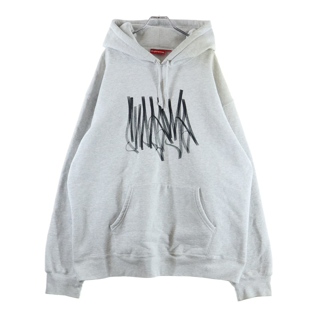 SUPREME(シュプリーム) 22AW Tag Hooded Sweatshirt タグ フロントプリント プルオーバースウェットパーカー フーディー グレー