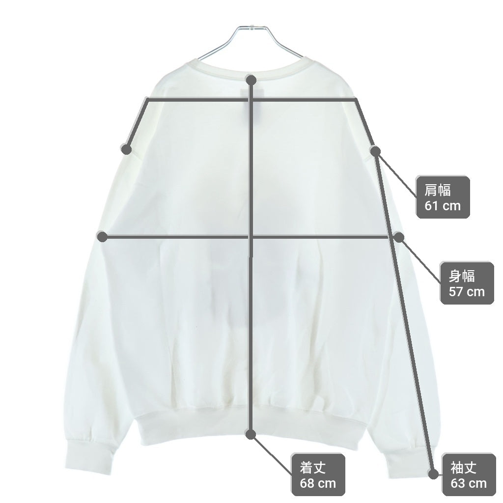 WACKO MARIA(ワコマリア) 23AW 2PAC CREW NECK SWEAT SHIRT 2パック クルーネックスウェットシャツ トレーナー ホワイト TUPAC-WM-SS04