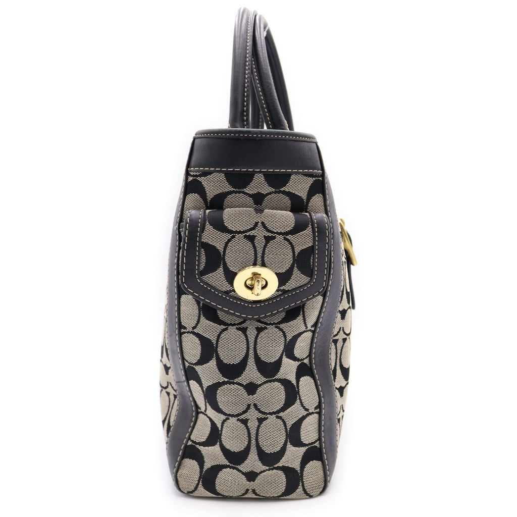 COACH(コーチ) シグネチャーキャンバス モノグラム トート ハンドバッグ ベージュ L04Q-5624 レディース
