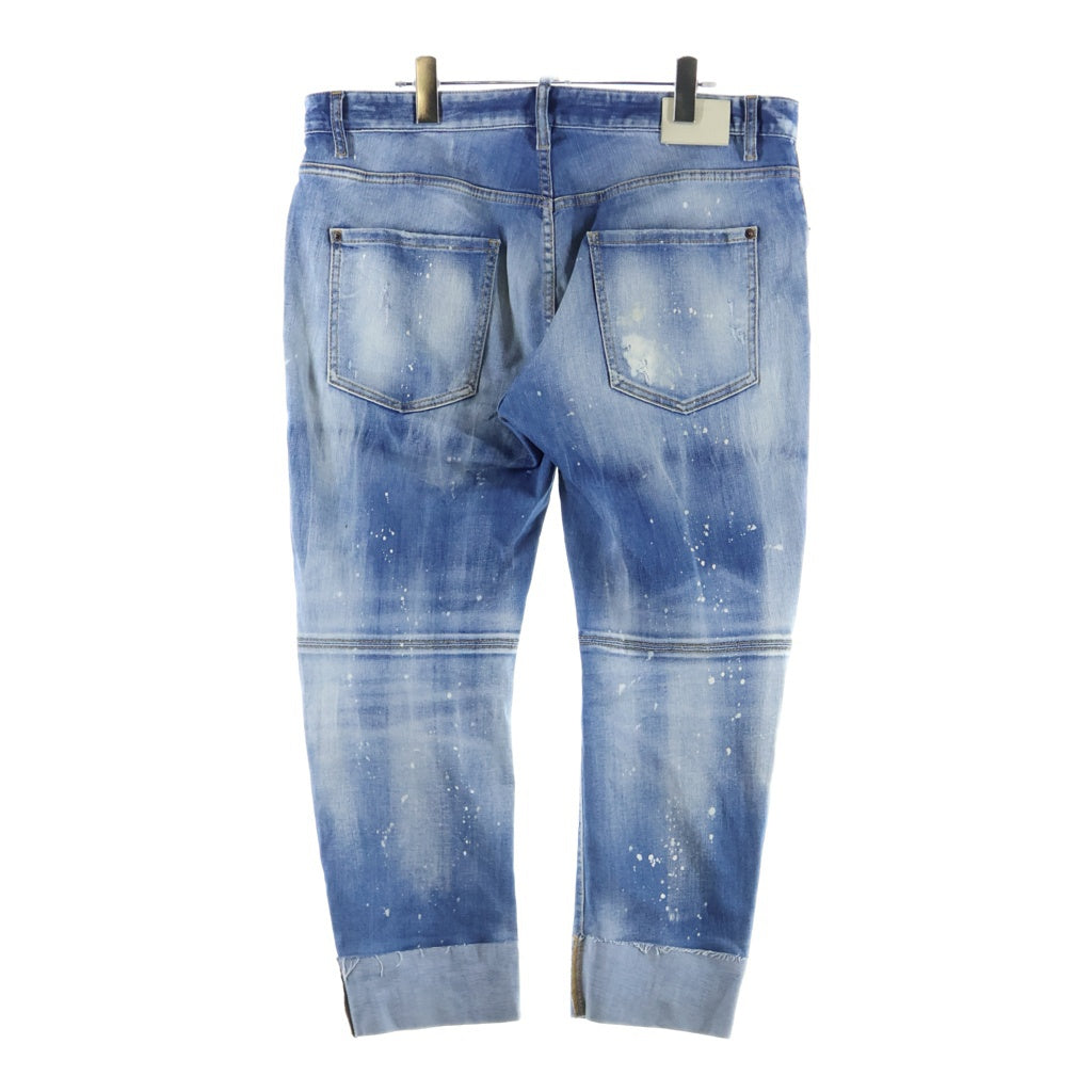 DSQUARED2(ディースクエアード) Sailor Jean セイラー ペンキ ダメージ加工 テーパードデニムパンツ インディゴ S74LB1497