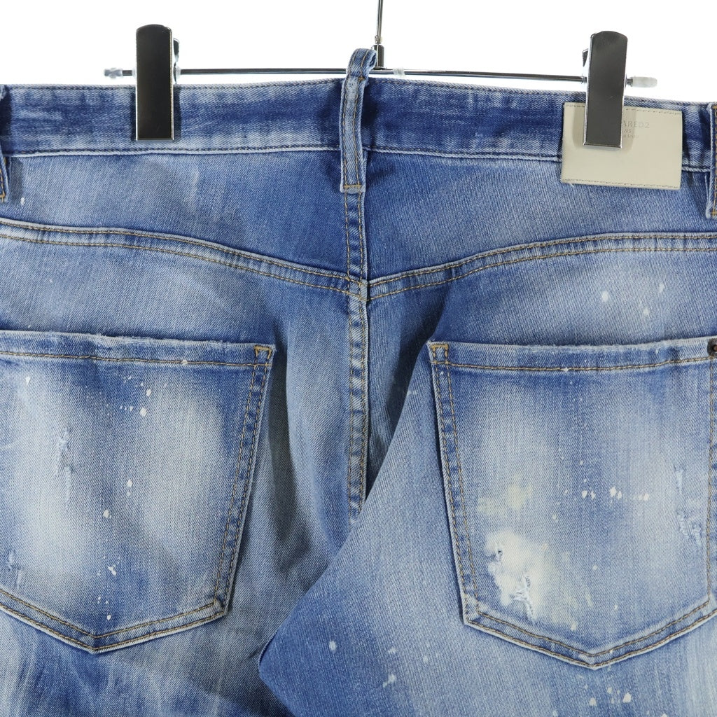 DSQUARED2(ディースクエアード) Sailor Jean セイラー ペンキ ダメージ加工 テーパードデニムパンツ インディゴ S74LB1497